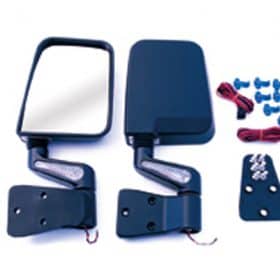 Καθρέπτες θερμαινόμενοι με LED μαύροι  Wrangler 87-02  μισές πόρτες (ζευγάρι)