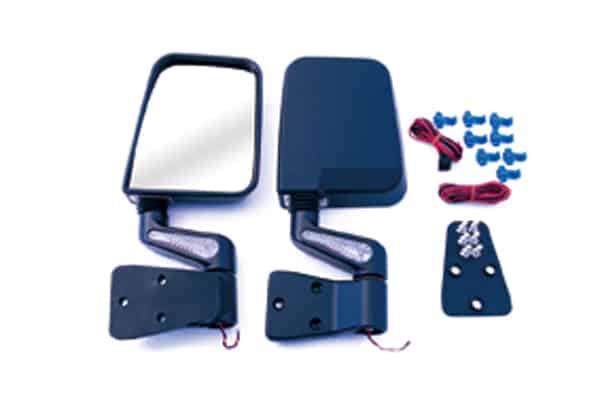 Καθρέπτες θερμαινόμενοι με LED μαύροι Wrangler 87-02 μισές πόρτες (ζευγάρι) Καθρέπτες θερμαινόμενοι με LED μαύροι Wrangler 87-02 μισές πόρτες (ζευγάρι)