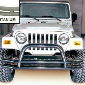 Μπροστινός σωληνωτός προφυλακτήρας Titanium  Wrangler &  CJ  76-06