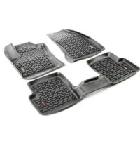 Set Πατάκια-Σκαφάκια από Λάστιχο Μαύρα για Jeep Renagade 15-17