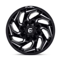 REACTION GLOSS BLACK MILLED Ζάντες Fuel Off-Road 22X10 6X135/5.5 - Image 3