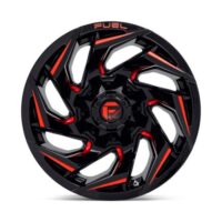 REACTION GLOSS BLACK MILLED W/ RED TINT Ζάντες Fuel Off-Road 20X9 5X4.5/5.0 78 NLQ 01MM - Image 2